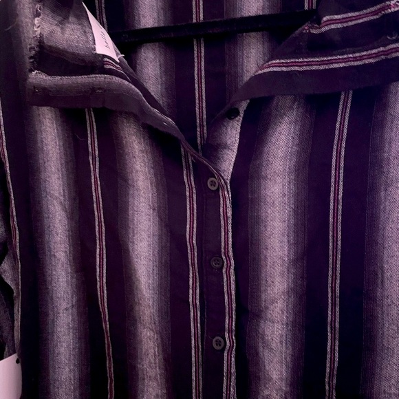 Bella Dahl Black Striped Button Down Shirt - Picture 5 of 15